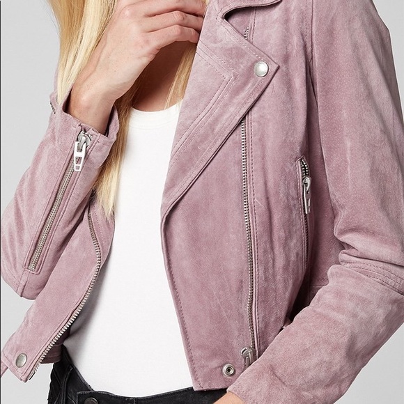 BlankNYC Lilac Suede Moto Jacket - Picture 3 of 12
